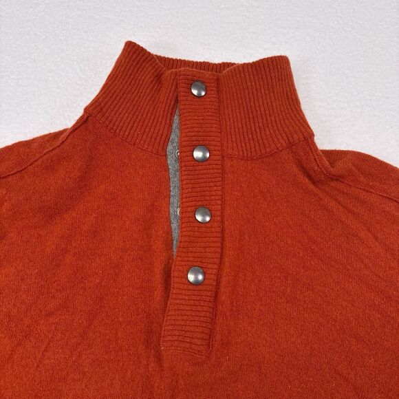 Banana Republic‎ Sweater Men’s Size XL Orange Merino Wool Pullover Thin Knit - Picture 4 of 10